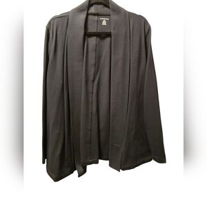 Lands end size 1X Shawl collar black sweater NWOT
